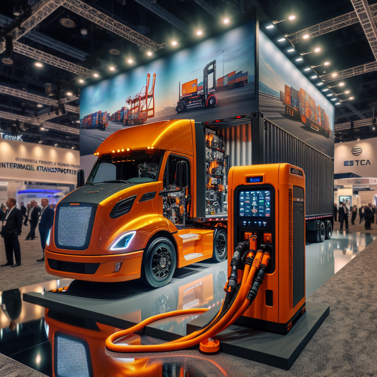 Orange EV and OptiGrid debut ‘Orange Juicer’ fast charger at IANA Intermodal EXPO