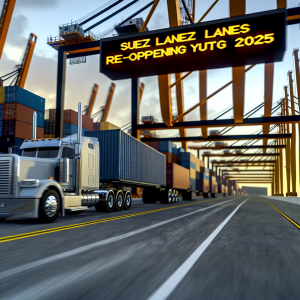 Gaza ceasefire push sets the stage for a 2025 Suez comeback — and a new playbook for U.S. trucking
