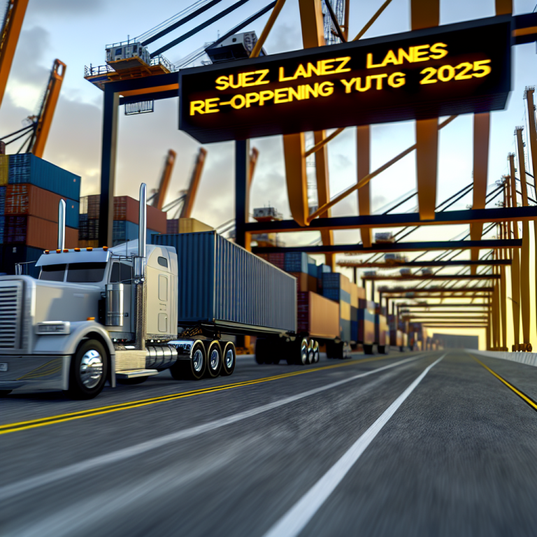 Gaza ceasefire push sets the stage for a 2025 Suez comeback — and a new playbook for U.S. trucking